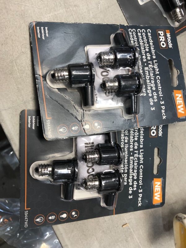 Photo 1 of 2  PKS OF 3 Woods 59447WD  Dusk to Dawn Lighting Candelabra Socket