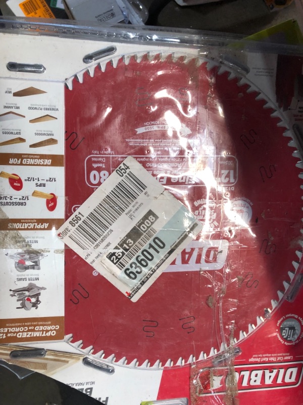 Photo 2 of DIABLO 12 in. x 80-Tooth Fine Finish Circular Saw Blade