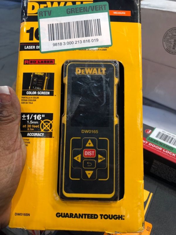 Photo 1 of 165 ft. Color Screen Laser Distance Measurer
