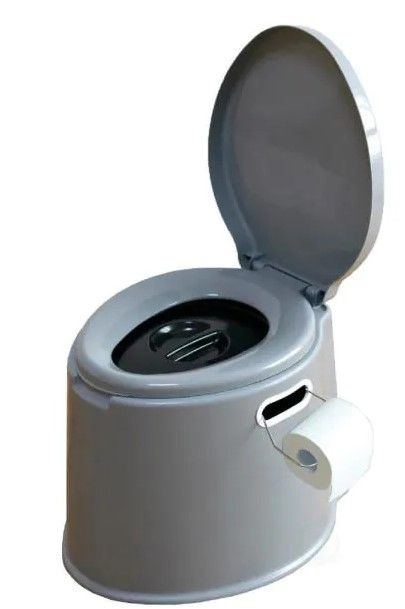 Photo 1 of (CRACKED LID)
Portable Travel Toilet For Camping and Hiking, Non-electric Waterless Toilet
