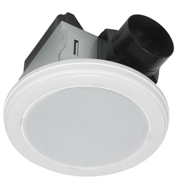 Photo 1 of 80 CFM Ceiling Mount Bathroom Exhaust Fan with Bluetooth Speaker and LED Light
