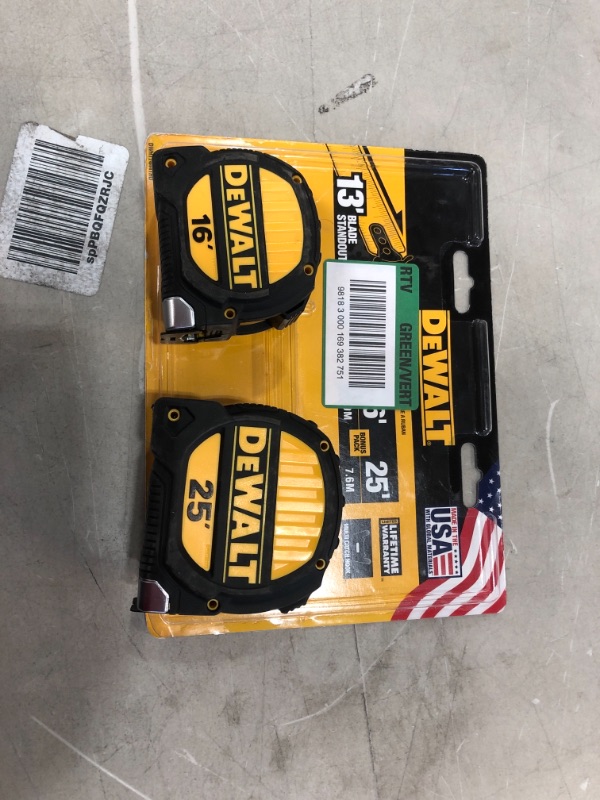 Photo 2 of 25 ft. x 1-1/4 in. and 16 ft. x 1-1/4 in. Tape Measure Set (2-Pack)
