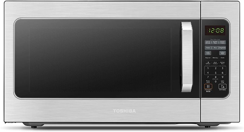 Photo 1 of TESTED WORKS*
Toshiba ML2-EM62P(SS) Microwave Oven with Built-in Humidity Sensor, 6 Automatic Preset Menus, ECO Mode, Sound On/Off Option and Position Memory Function 2.2 cu. ft., 1200W, Stainless Steel
