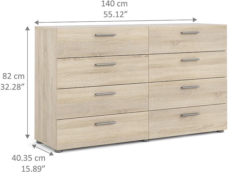 Photo 1 of *box 2 of 2, NOT COMPLETE*
Tvilum 8 Drawer Double Dresser, Oak Structure
