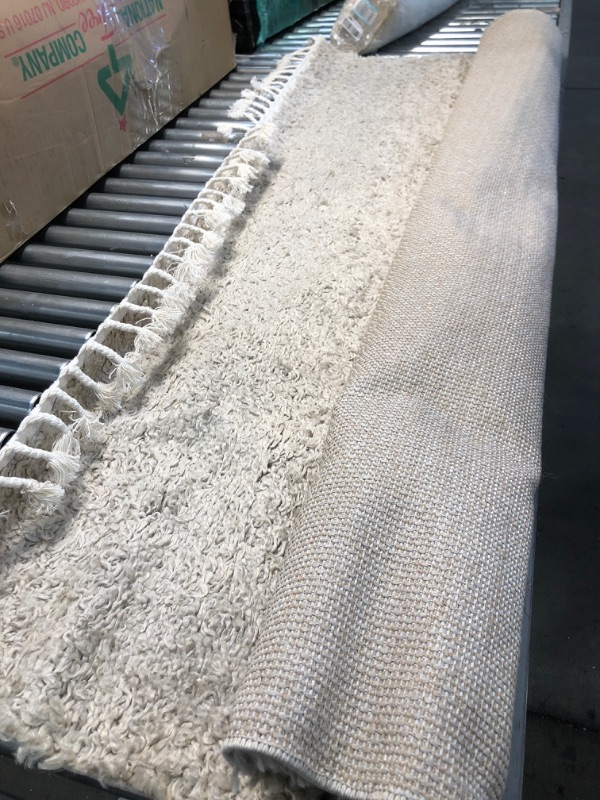 Photo 1 of *USED*
nuLOOM Neva Plush Shag Area Rug, 6' 7" x 9', Beige
