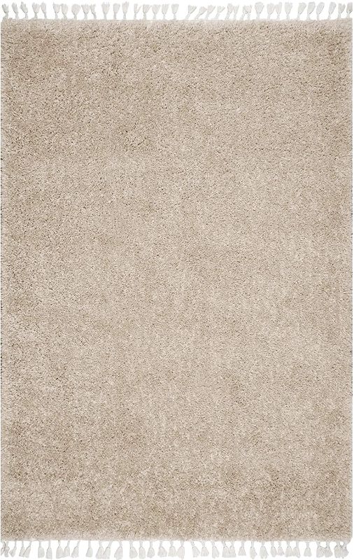 Photo 1 of *USED*
nuLOOM Neva Plush Shag Area Rug, 6' 7" x 9', Beige
