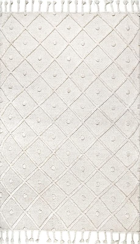 Photo 1 of *factory packaged/ sealed*
nuLOOM Jinny Trellis Wool Rug, 6' x 9', Ivory
