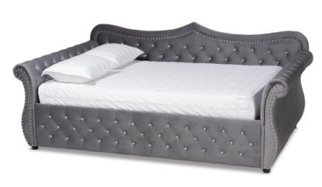 Photo 1 of (Stock Photo for reference only) abbie grey velvet daybed queen
- Incomplete (PARTS ONLY) 