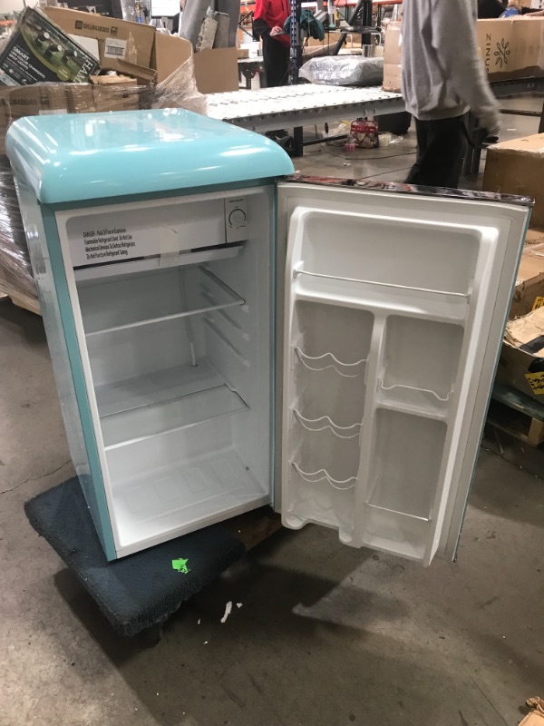 Photo 3 of ***PARTS ONLY*** Galanz Retro Compact Refrigerator - Blue, 3.3 Cu Ft
model: GLR33MBER10 