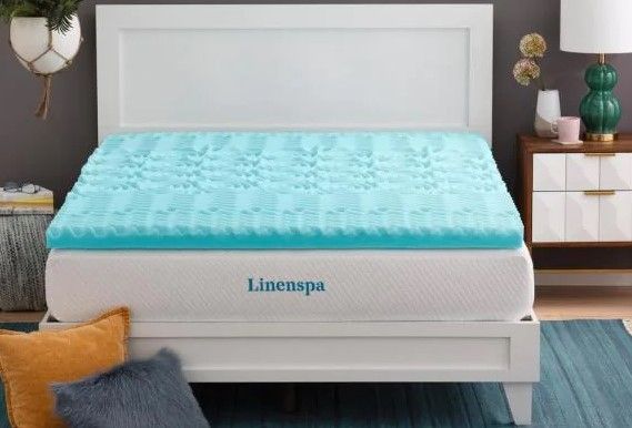 Photo 1 of 3 in. Zoned Gel Memory Foam California King Mattress Topper
