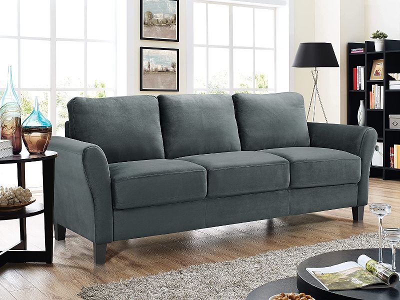 Photo 1 of ***INCOMPLETE**LifeStyle Solutions Watford Sofas, 78.8" W x 31.5" D x 33.9" H, Dark Grey
