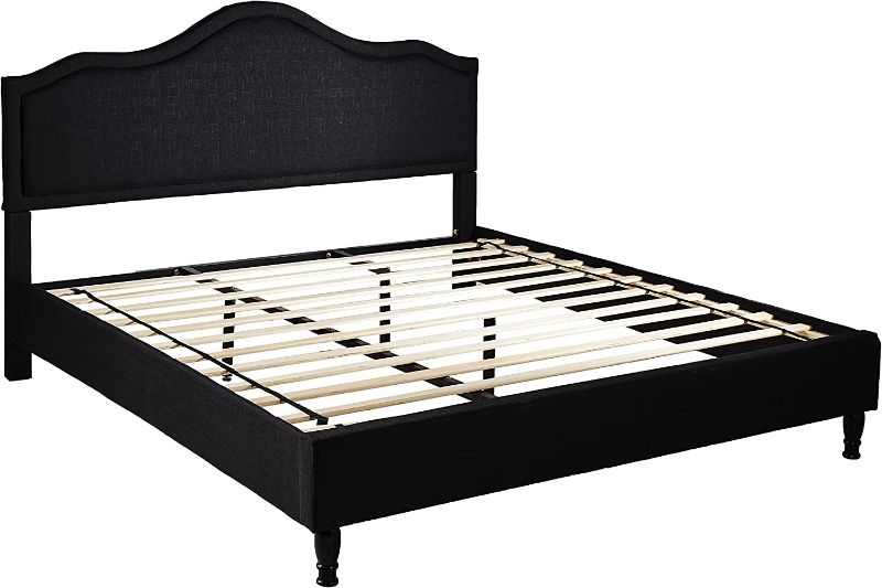 Photo 1 of ***BOX 2 OF 2** Home Life furBed00009_Cloth_Black_King Platform Bed**INCOMPLETE**