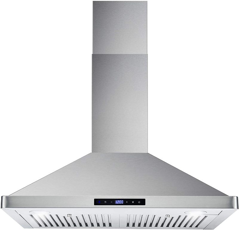 Photo 1 of ***INCOMPLETE**Cosmo 63175S 30 in. Wall Mount Range Hood with Ductless Convertible Duct (additional filters needed, not included), Ceiling Chimney-Style Stove Vent, LEDs Light, Permanent Filter, 3 Speed Fan, in Stainless Steel
