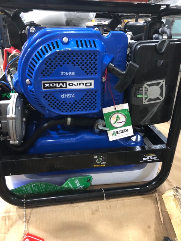 Photo 3 of (DENTED METAL)
DuroMax XP5500EH Electric Start-Camping & RV Ready, 50 State Approved Dual Fuel Portable Generator-5500 Watt Gas or Propane Powered, Blue/Black
