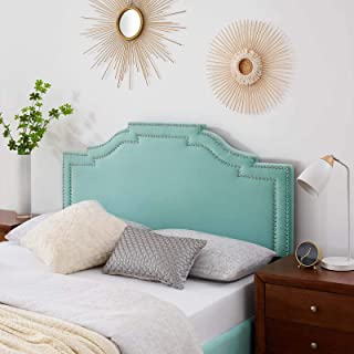 Photo 1 of (MARKING ON FRONT)Modway Lucia Performance Velvet Headboard with Nailhead Detail, King/California King, Mint
