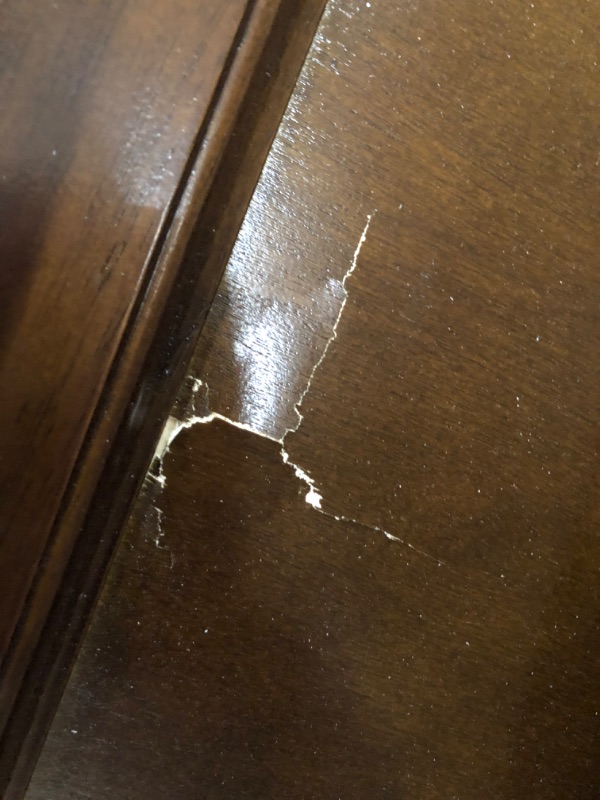 Photo 2 of (PUNCTURED BACK; SCRATCHED)
Lafayette Cherry King/California King Sleigh Headboard 