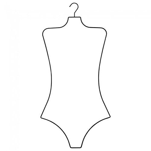 Photo 1 of NAHANCO BFWB12 Ladies Wire Body Shape Swimwear/Bikini Hanger, Black (Pack of 12)