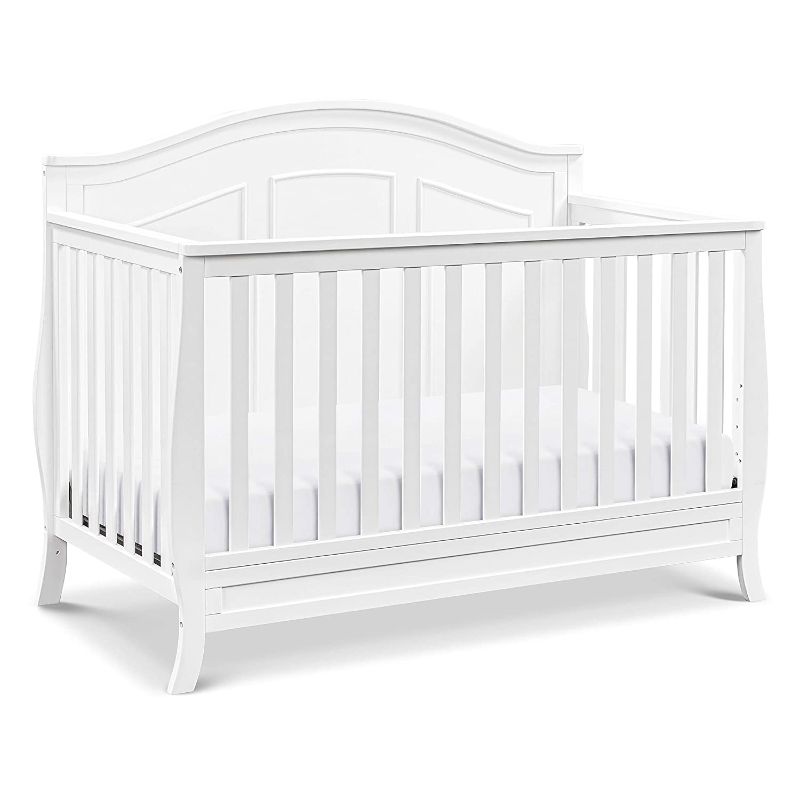 Photo 1 of DaVinci Emmett 4-in-1 Convertible Crib in White, Greenguard Gold Certified
