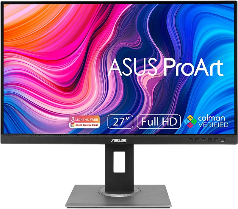 Photo 1 of NON FUNCTIONAL NON REFUNDABLE  ASUS ProArt Display PA278QV 27” WQHD (2560 x 1440) Monitor, 100% sRGB/Rec. 709 ?E < 2, IPS, DisplayPort HDMI DVI-D Mini DP, Calman Verified, Eye Care, Anti-glare, Tilt Pivot Swivel Height Adjustable
