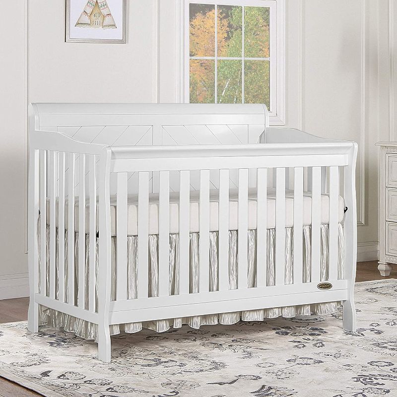 Photo 1 of Dream On Me Ashton Full Panel 5-in-1 Convertible Crib, White , 54x33x44 Inch (Pack of 1)
