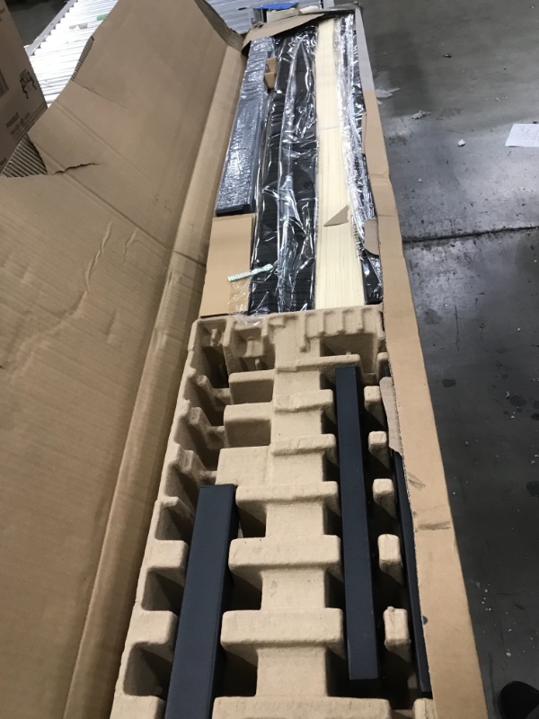 Photo 1 of Modern Studio 14 Inch Platform 1500H Metal Bed Frame, Mattress Foundation, Wooden Slat Support, with Headboard, Full