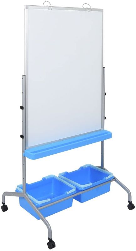 Photo 1 of USED//MISSING PARTS: LUXOR Classroom Chart Stand with Storage Bins 4 x 49 x 38 inches

