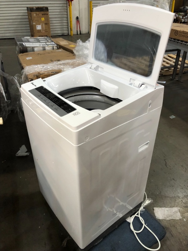 Photo 7 of 1.6 cu. ft. Compact White Top Load Washing Machine, Portable with Stainless Steel Tub
- Minor dent on side (See photos) 