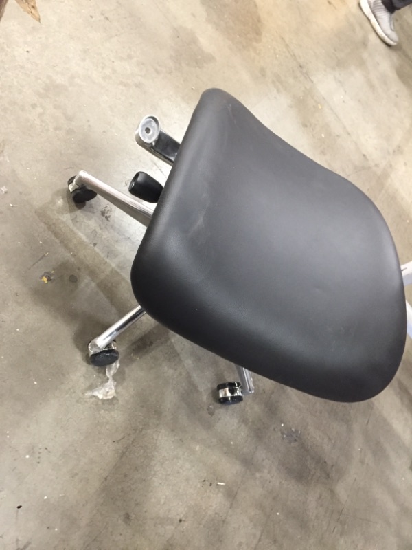 Photo 4 of office chair black/chrome (Unknown brand/size) 
- Missing hardware/components 