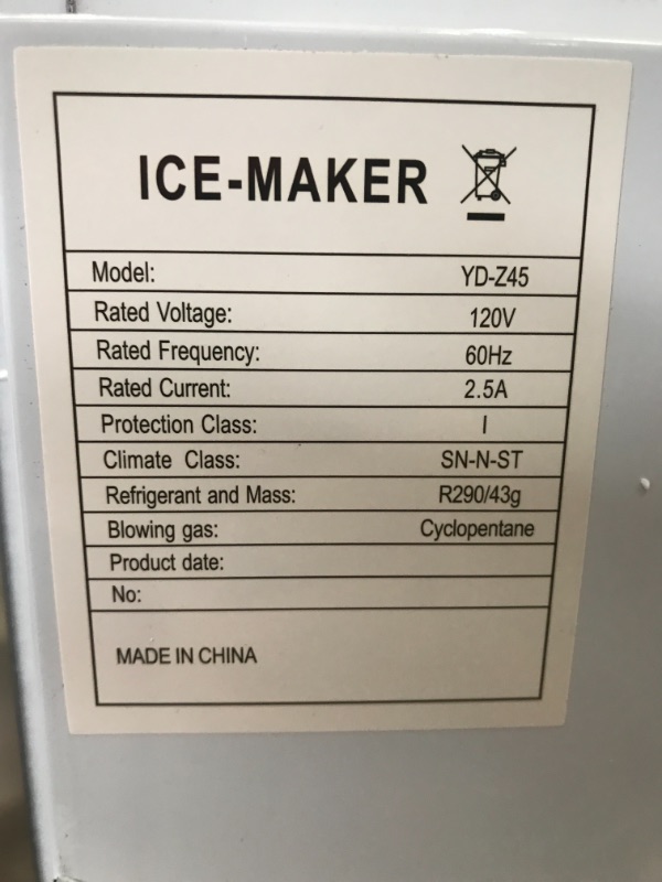 Photo 3 of DAMAGED DOOR* TESTED TURNS ON***
[Upgraded] Commercial Ice Maker Machine,GILATI 130lbs/24h Freestanding Stainless Steel Large ice maker With 35lbs Storage Capacity for Home, Office, Bar, Restaurant, Coffee Shop.
