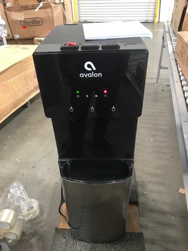 Photo 3 of TESTED TURNS ON**
Avalon Bottom Loading Water Cooler Water Dispenser with BioGuard- 3 Temperature Settings - Hot, Cold & Room Water, Durable Stainless Steel Construction, Anti-Microbial Coating- UL/Energy Star Approved
