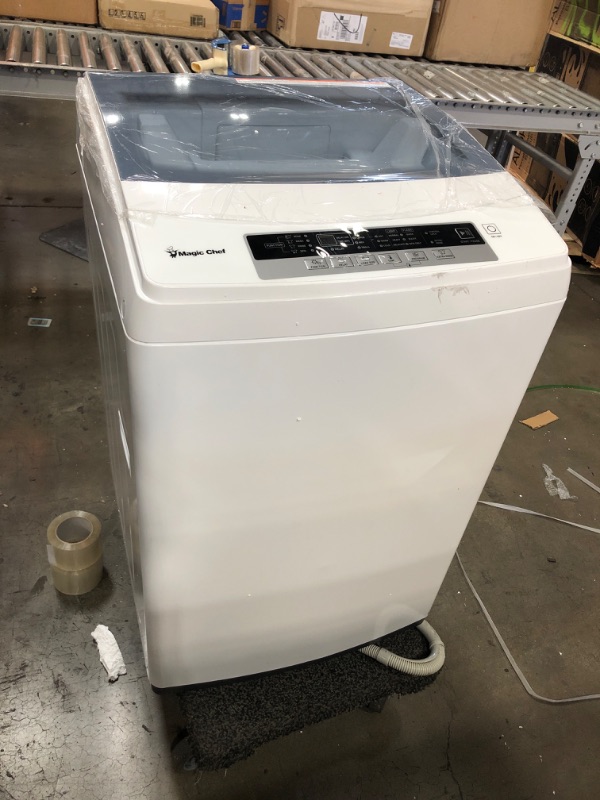 Photo 2 of Magic Chef MCSTCW20W5 22" Portable Washer with 2 cu. ft. Capacity, 6 Wash Cycles, Rollers and Delay Start in White
