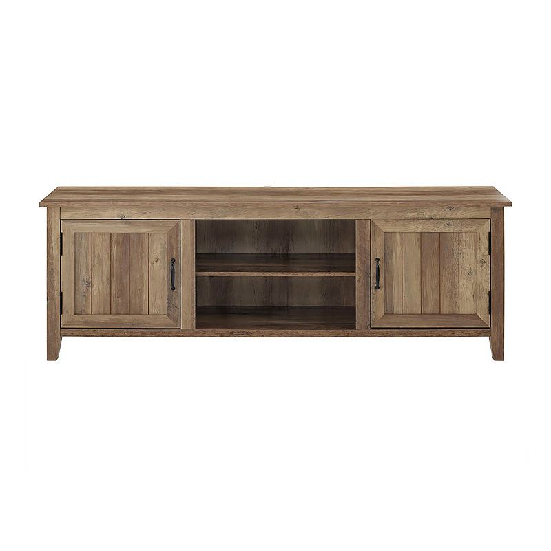 Photo 1 of Modern Farmhouse 70" Wood TV Stand, One Size , Brown
