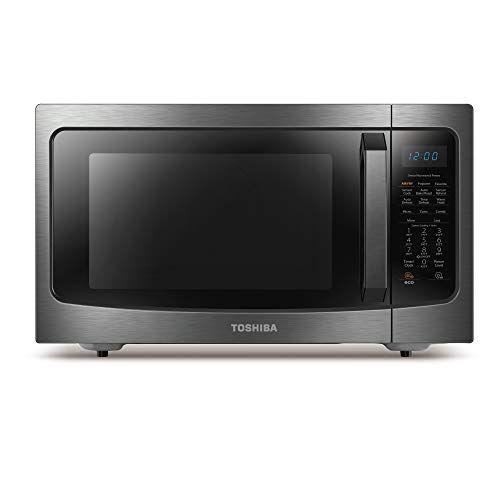 Photo 1 of Toshiba ML-EC42P(BS) Microwave Oven with Healthy Air Fry, Smart Sensor, Easy-to-Clean Interior and ECO Mode, 1.5 Cu.ft, Black Stainless Steel
