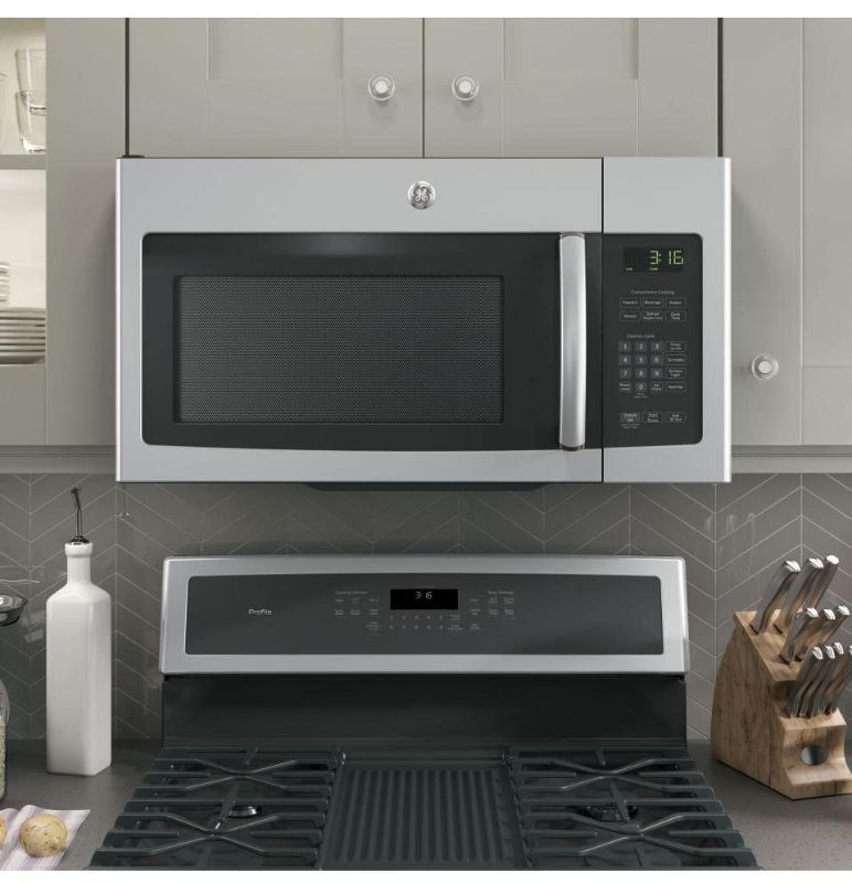 Photo 1 of GE JNM3163RJSS 30" Over-the-Range Microwave with 1.6 cu. ft. Capacity, in Stainless Steel
