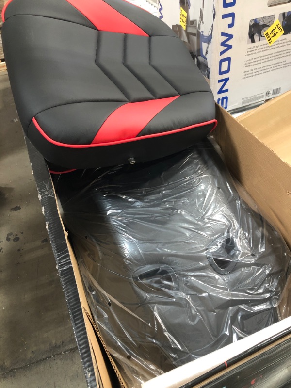 Photo 2 of Respawn 110 Racing-Style Bonded Leather Gaming Chair, Red/Black