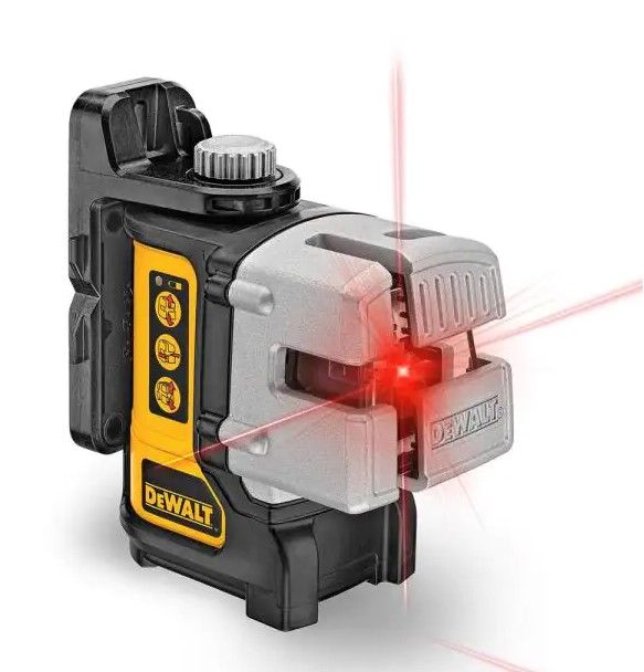 Photo 1 of DEWALT
50 ft. & 165 ft. Red Self-Leveling 3-Beam Cross Line Laser Level