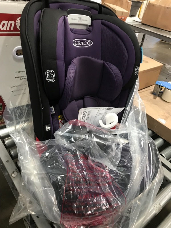 Photo 2 of Graco SlimFit3 LX 3 in 1 Car Seat | Space Saving Car Seat Fits 3 Across in Your Back Seat, Katrina
