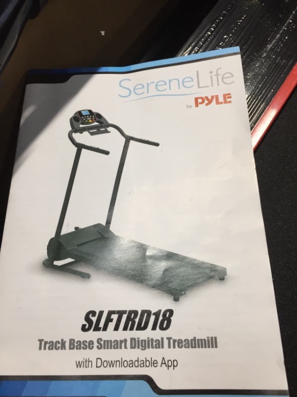 Photo 2 of **PARTS ONLY***SereneLife SLFTRD18 - Smart Folding Compact Treadmill with Downloadable App & Bluetooth connectivity
- Loose hardware 