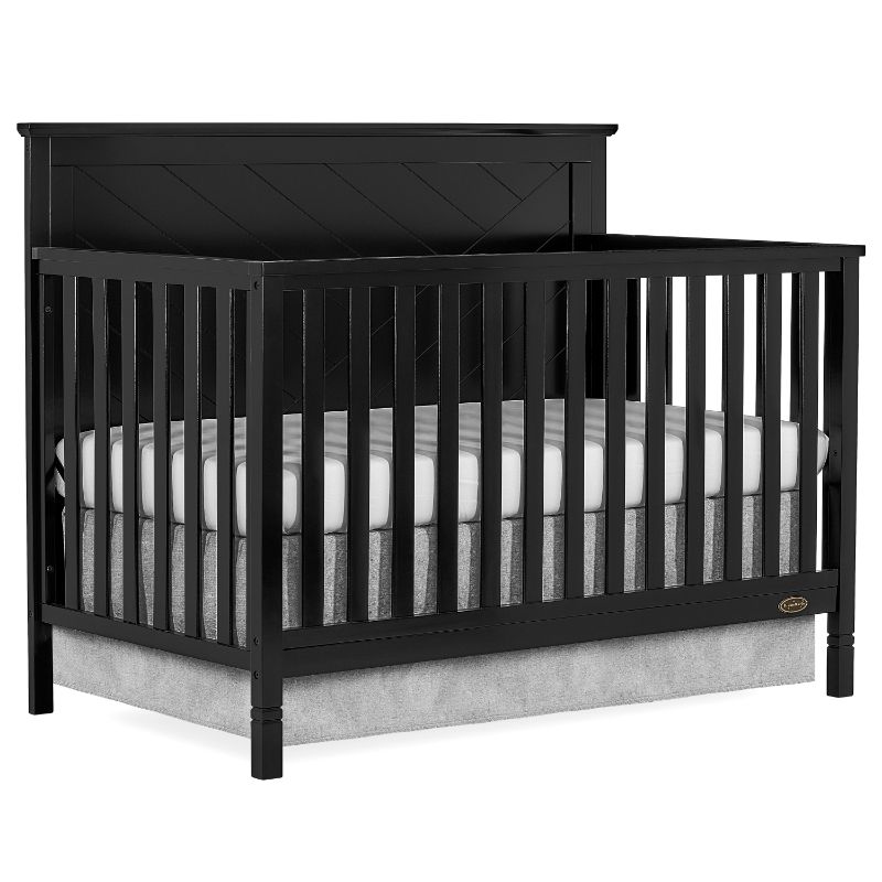 Photo 1 of Dream on Me Skyline 5 in 1 Convertible Crib in Black
