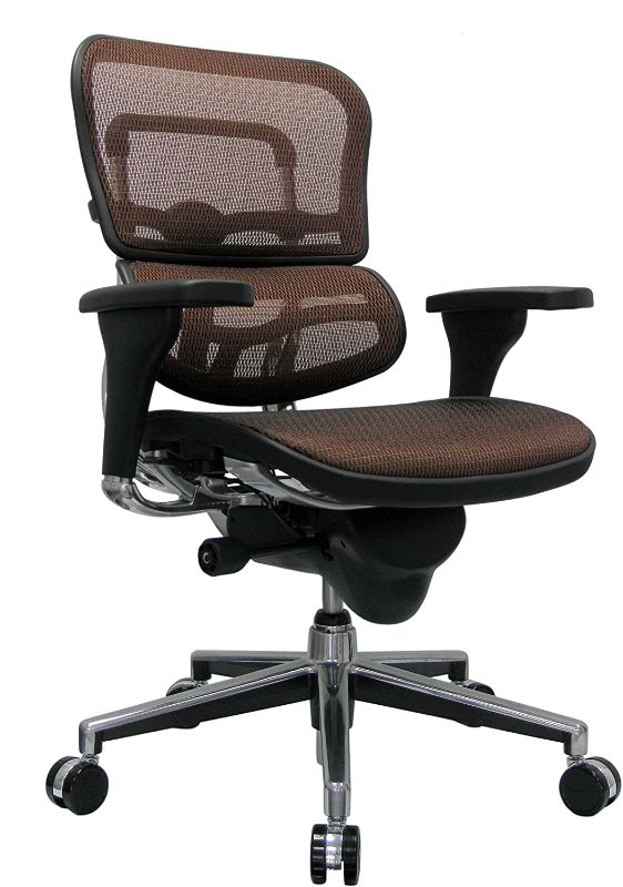 Photo 1 of Eurotech Seating Ergohuman Mid Back Mesh Swivel Chair, Orange