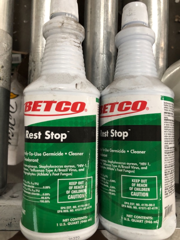 Photo 2 of 2pck- Betco Rest Stop Restroom Disinfectant, Floral Fresh Scent, 32 Oz Bottle 
