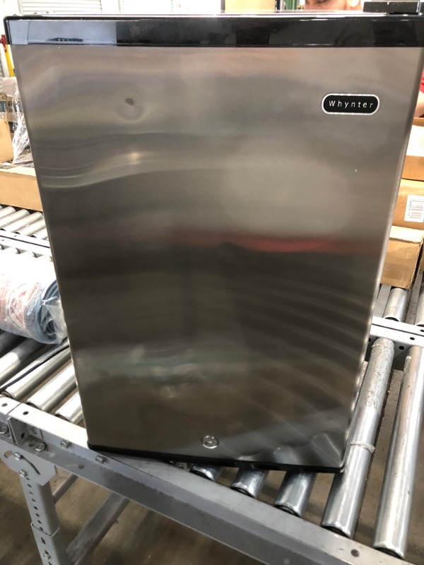 Photo 1 of Whynter CUF-210SS Energy Star 2.1 cu. ft. Stainless Steel Upright Lock Compact Freezer/Refrigerators, Cubic Feet