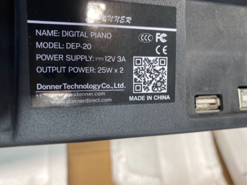 Photo 5 of Donner DEP-20 Beginner Digital Piano 88 Key Full Size Weighted Keyboard, Portable Electric Piano
