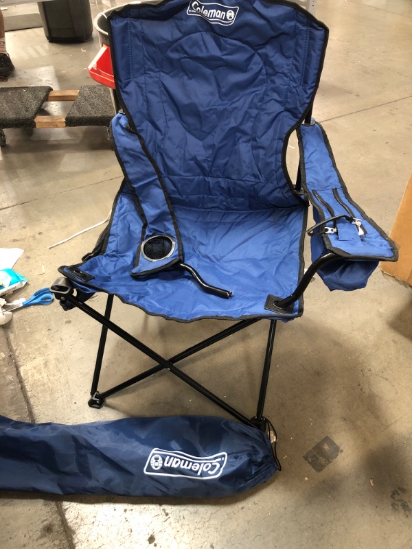 Photo 2 of ***DAMAGED** COLEMAN 2000032008 Cooler Quad Chair - Blue
