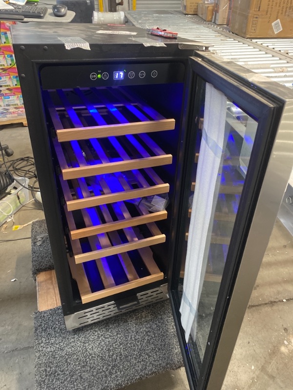 Photo 10 of Colzer Classic 15 Inch Wine Cooler Refrigerators, 30 Bottle Fast Cooling Low Noise and No Fog Wine Fridge with Professional Compressor Stainless Steel, Digital Temperature Control Screen Built-in or Freestanding
