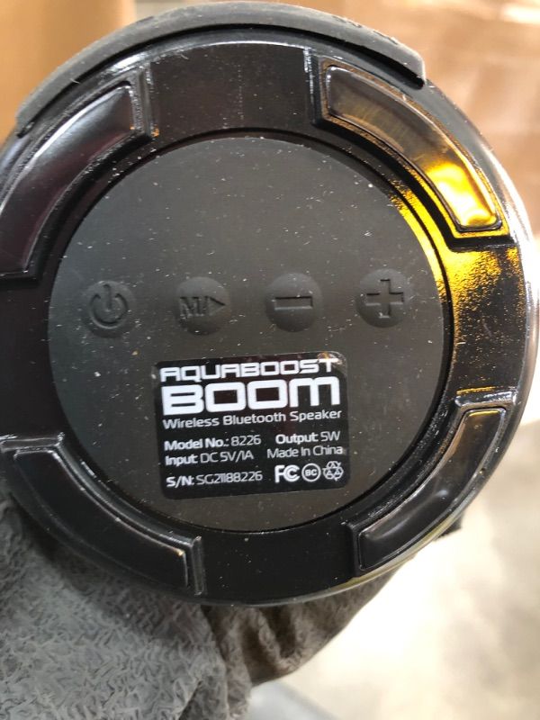 Photo 1 of ***TURNS ON NO SOUND***Tzumi Aquaboost Boom V2 Outdoor Waterproof Speaker