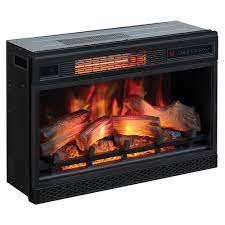 Photo 1 of ***Similar**Della 26 Inch 1400W 3D Infrared Electric Fireplace Heater Insert with Remote Control, Realistic Logs & Flames, Adjustable Portable Indoor Space - Black
