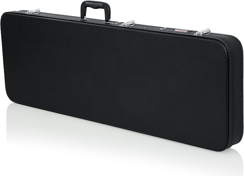 Photo 1 of Gator Cases Hard-Shell Wood Case for Standard Electric Guitars; Fits Fender Stratocaster/Telecaster, & More (GWE-ELECTRIC) , Black
