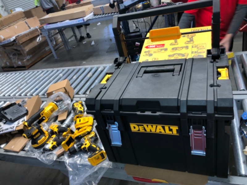 Photo 3 of DEWALT 20-Volt MAX Cordless Combo Kit (7-Tool) with ToughSystem Case, (1) 20-Volt 4.0Ah Battery & (2) 20-Volt 2.0Ah Batteries