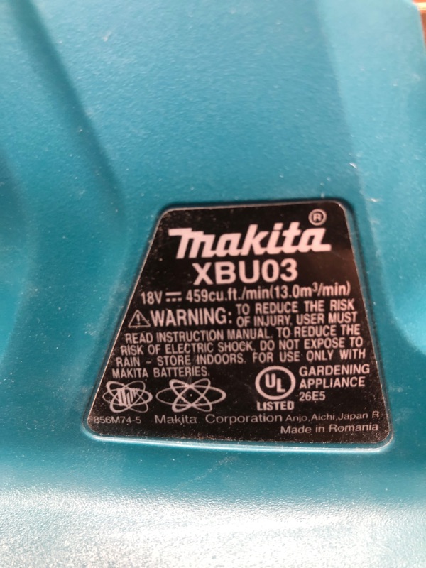 Photo 5 of Makita 116 MPH 459 CFM 18-Volt LXT Lithium-Ion Brushless Cordless Blower (Tool-Only)